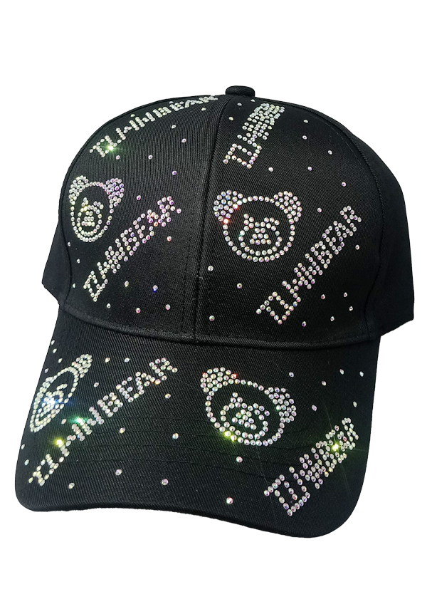 [SMA75209] SMA RINESTONE CAP 209 (Bear Black) - pc