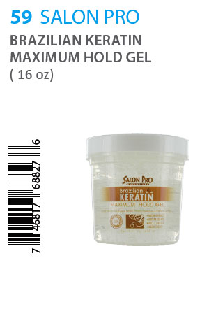 [SPR68827] Salon Pro Brazilian Keratin Maximum Hold Gel (16oz)#59