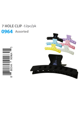 [MG90964] Seven Hole Clip #0964 Black/Mix -pk