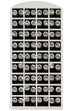 [MG01366] Stone Earring (Round Clear-8mm) #0136