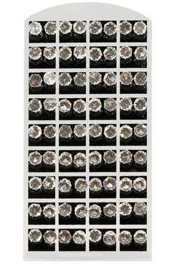 [MG90138] Stone Earring (Round Clear-9mm) #0138