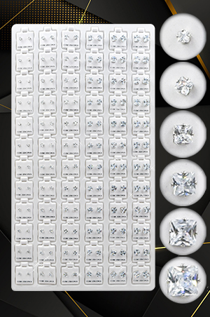 [MG99917] Stone Earring [Round Sliver] 72pair #99917 -pk