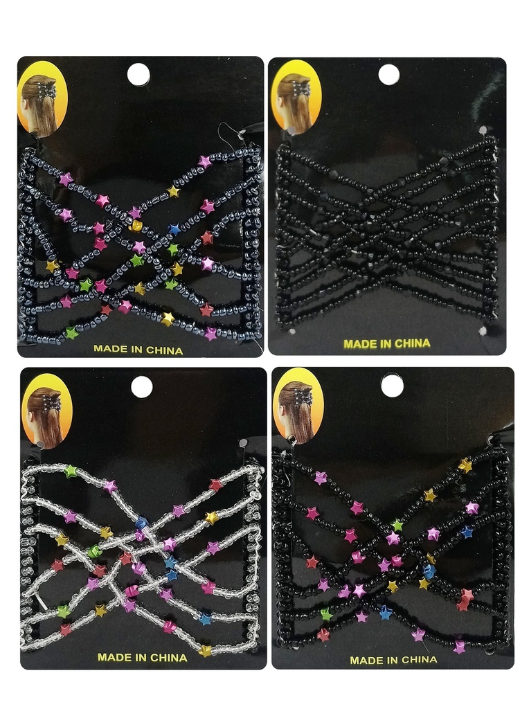 Swinky Hair Comb (12 pcs/pk) #3361 -pk (Bk4,Silv4,Clr4)