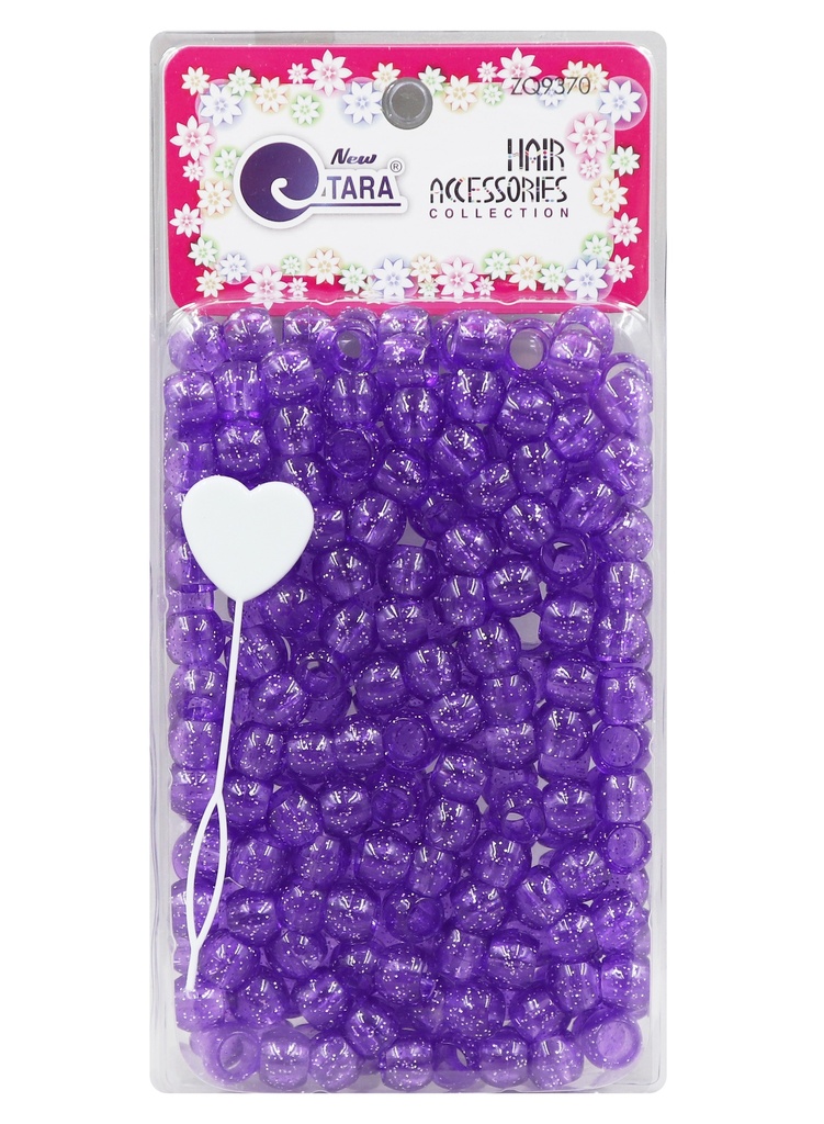 Tara Bead (M) #9370 #Purple Glitter [Large Pack]-pc