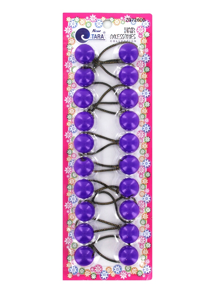Tara Bubble Round #72600 Purple (18mm) [10/pk] -pc