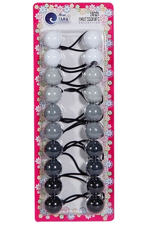 [TAR09385] Tara Bubble Round #9385 Gray Tone (18mm) [10/pk] -pc