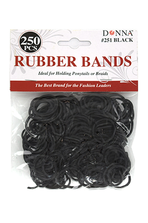 Donna 300pc Rubber Band #251 Black-dz