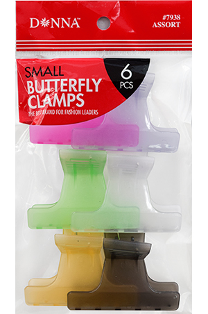 Donna Butterfly Clamps-SM(6pc)#7938-pk