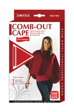 Donna Comb-Out Cape Velcro Closure 100% Polyester #3619 Black