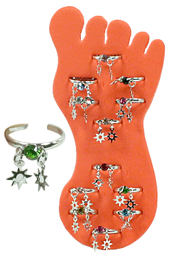 [MG67654] Toe Ring (12 rings) #2676 Dangle Sun