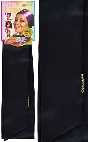 Touch Down Edge Scarf -(Plain Black) #TES001-dz