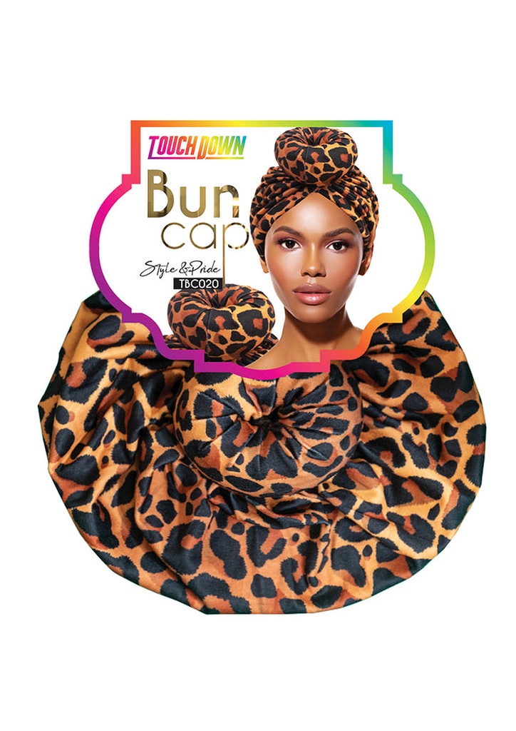 [TOD02678B] Touch Down Style & Pride Bun Cap (Leopard) #TBC020 -pc