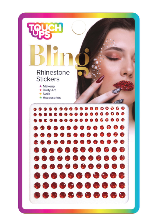 [TOU07313] Touch Ups Rhinestone Stickers Red #BLG003 -dz