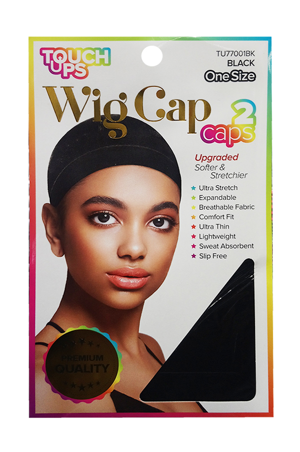 Touch Ups Wig Cap 2pc-Black #TU77001BK - dz