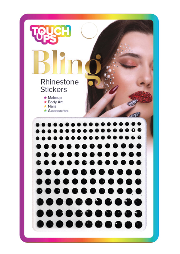 [TOU07314] TouchUps Rhinestone Stickers Black #BLG004 -dz