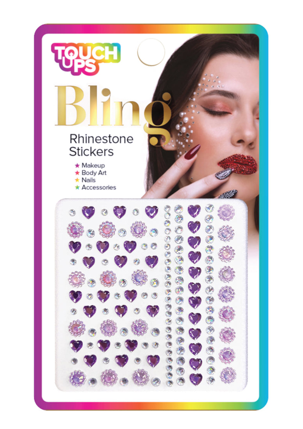 [TOU07323] TouchUps Rhinestone Stickers Purple Mix2 #BLG013 -dz