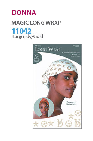 Donna Magic Long Wrap #11042 (Burg/Gold) -pc