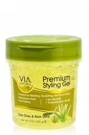 Via  Natural Premium Styling Gel-Olive(8oz) #80