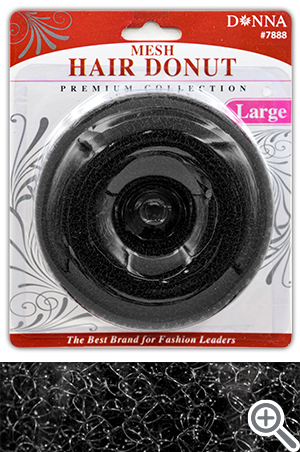 Donna Mesh Hair Donut-Lg#7888(Black)-dz
