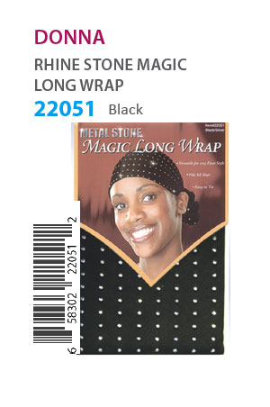 Donna Metal Stone Magic Long Wrap #22051 Black -pc