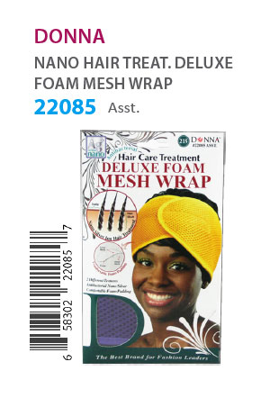 Donna Nano Hair Treat. Deluxe Foam Mesh Wrap #22085 Asst-dz