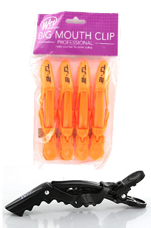 [WET99358] Wet Big Mouth Clip #SS405N-OR (4/pk, Crmsicl Orange) -pc
