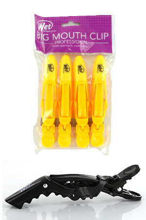 [WET99356] Wet Big Mouth Clip #SS405N-YL (4/pk, Bee Yellow) -pc