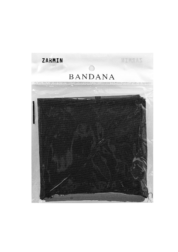 [ZAM35887A] Zarmin Solid Bandana Black #1221BK - dz