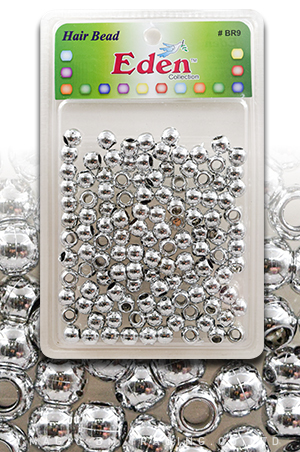 Eden  XLG Blister Med Round Bead-Silver#BR9MSIL-pk