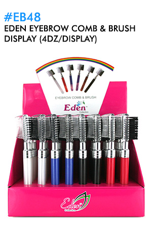 Eden Eyebrow Comb & Brush Display (4dz/display) #EB48
