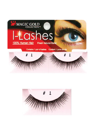 Eyelashes #1 Black (Magic Gold)