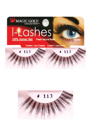 Eyelashes #113 Black (Magic Gold)