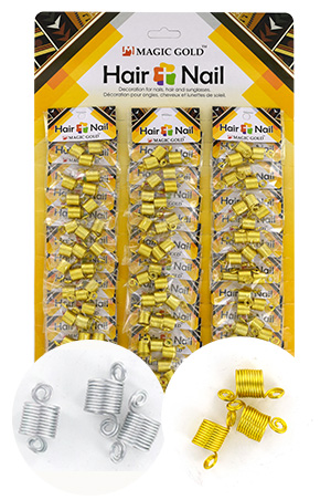 #CX6993 Gold Hair & Nail Ring Bead  [36/pk]-pk