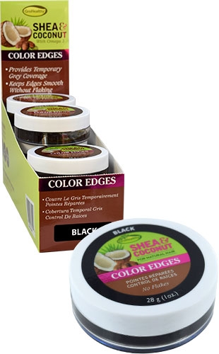 Gro Healthy Shea & coconut Color Edge-Black(1oz/12/ds)-ds#54