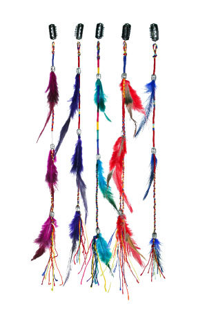 [MG30496] Hair Clip with Feather #3049-02 ASST -dz