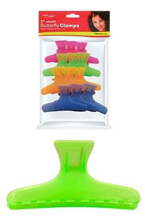 [MC03716] Magic Butterfly Clamps 3" - Assort #BU3AST - pk