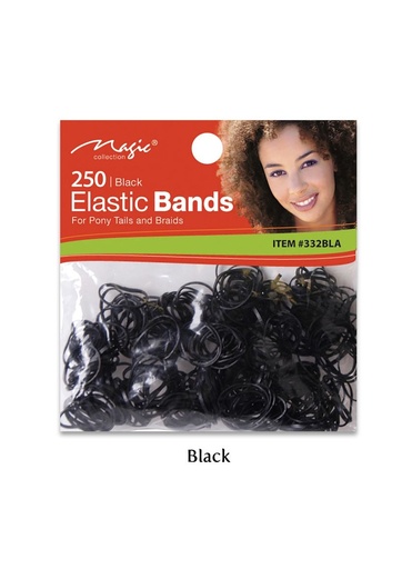 Magic Elastic Rubber Bands [250/pk] Black #332BLA -dz