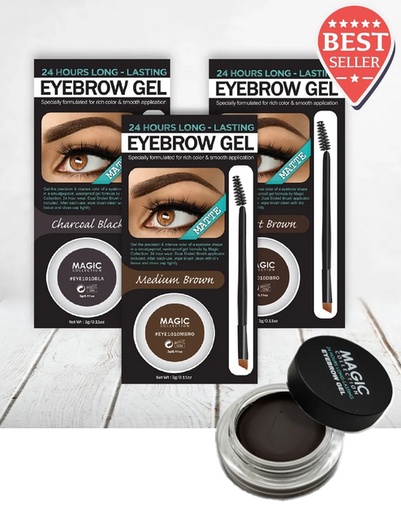 [MC24215] Magic Eyebrow Gel [Darkest Brown] #Eye1010DBRO (12pc/ds) -pc