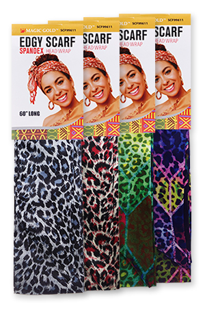 [MG99197] Magic Gold Edge Scarf -Spandex (60") #SCF99197-dz