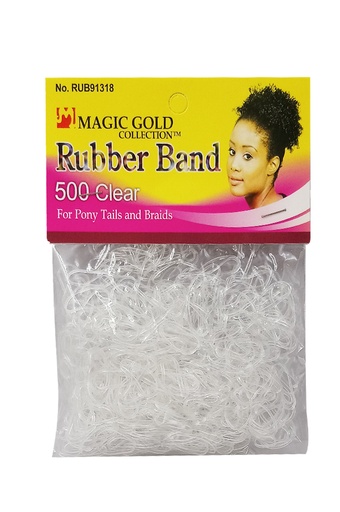 Magic Gold Elastic Band 500pcs #1318 Clear -dz