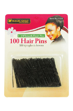 [MG91105] Magic Gold Hair Pins 1 3/4" #Black(#1105) - dz