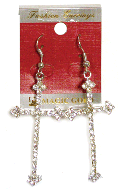 Magic Gold Rhine Stone Earring #4722 -pc