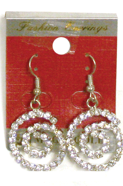 Magic Gold Rhine Stone Earring #4723 -pc