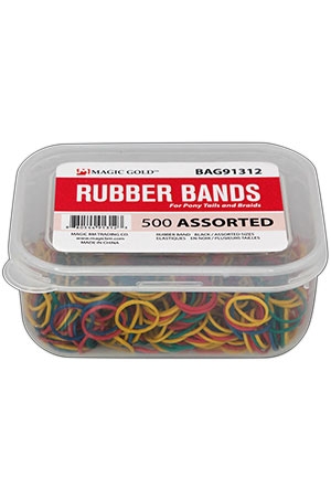 [MG91312] Magic Gold 500 Rubber Bands _Assorted #1312/#2800/#BAG91312 - pc