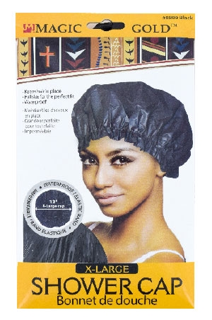 [MG90899] Magic Gold X-Large Shower Cap #0899 Black -dz