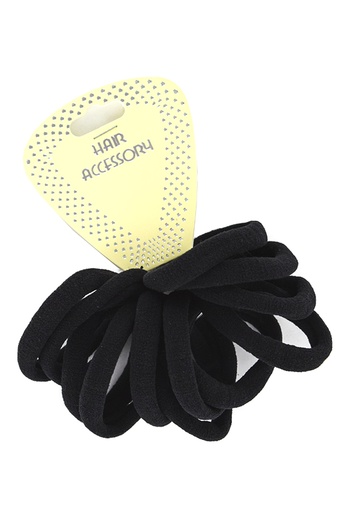 [MC82338] Magic Seamless Elastic Ponytail Holder 6"Small -12pc #HEP005BLA-dz