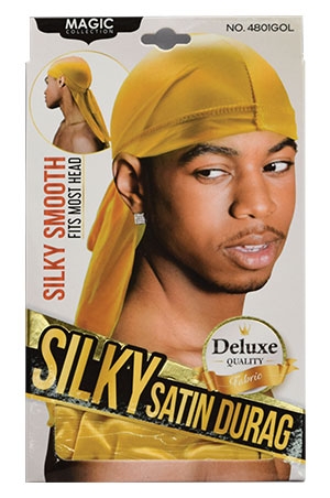 [MC04875] Magic Silky Satin Durag-Gold #4801GOL-dz