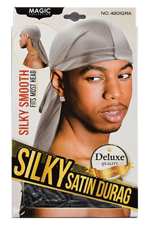 [MC04876] Magic Silky Satin Durag-Gray #4801GRA-dz