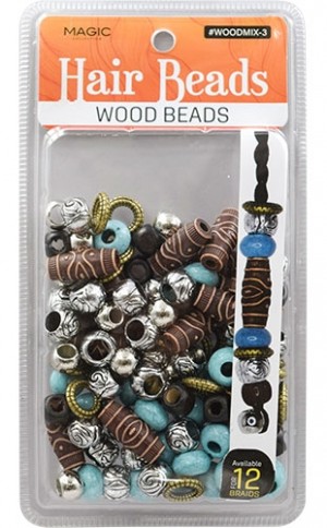 [MC12832] Magic Wood Bead Mix Design-3-Pcs
