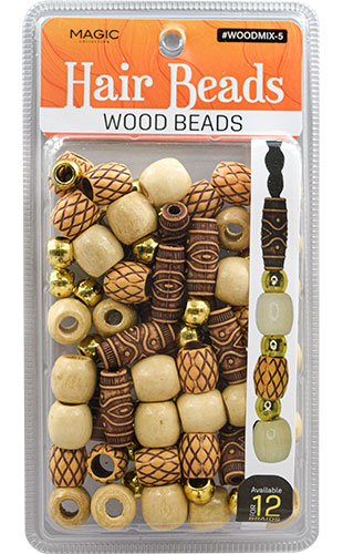 [MC12835] Magic Wood Bead Mix Design-6-pc